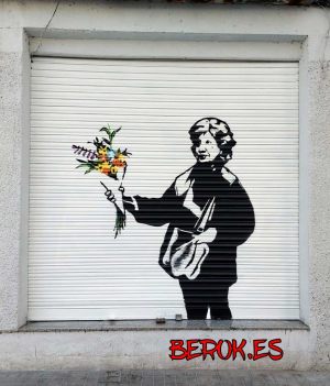 graffiti persiana banksy sant roc Farmacia